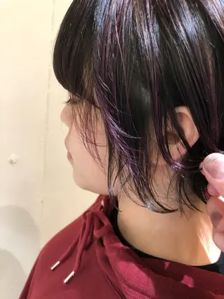 ショート カラー パーマ ヘアアレンジ 【ツヤ髪美容師】 ツダケイスケのヘアスタイル