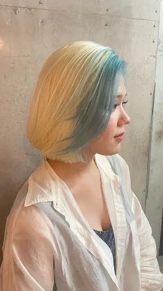 ショート カラー ヘアアレンジ 🫧似合わせ／透明感 カラー🫧　ハルヒのヘアスタイル