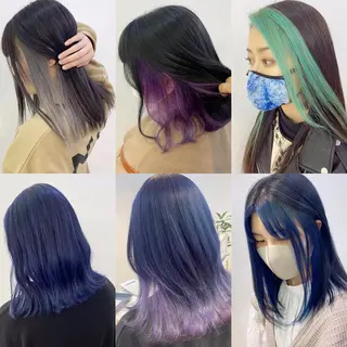 ロング カラー 渡邊 唯のヘアスタイル