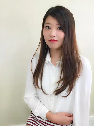 セミロング ロング カラー 【滝川市 美容師】 髙橋昌也のヘアスタイル