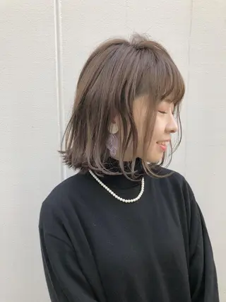 ミディアム カラー ノグチ ユウキ/ボブのヘアスタイル