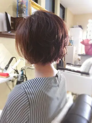 ショート パーマ 🌈２０年目突入🎉 山口のヘアスタイル