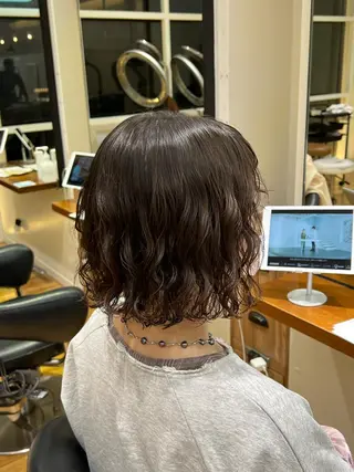 ミディアム 🌙コテ巻き風パーマ 🌙菜月のヘアスタイル