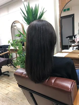 セミロング カラー 髪質改善個室サロン' 白髪ぼかし・縮毛矯正のヘアスタイル