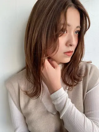 ミディアム 🍃透明感スタイル yu-ka🍃のヘアスタイル