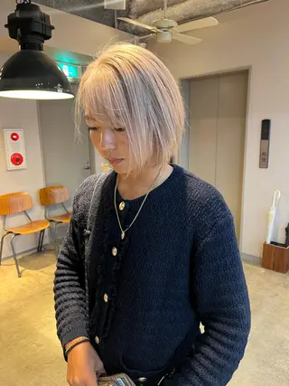 ミディアム カラー 🩷ハイトーン透明感 レイヤー🩷ユリカのヘアスタイル