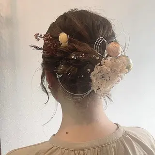 ヘアアレンジ 🕊mtm🫧梅田/ 定額制/透明感/艶髪のヘアスタイル