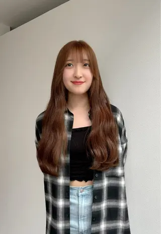 ロング タナカ レイヤのヘアスタイル