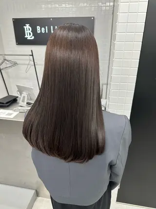 セミロング カラー 古田 昂也のヘアスタイル