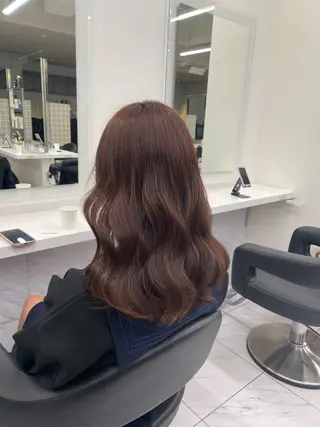 セミロング カラー ヘアアレンジ 💗横浜美容室 💗HARUNAのヘアスタイル