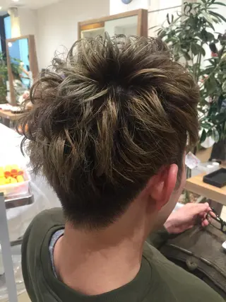 ショート カラー パーマ メンズ Vir by browのヘアスタイル
