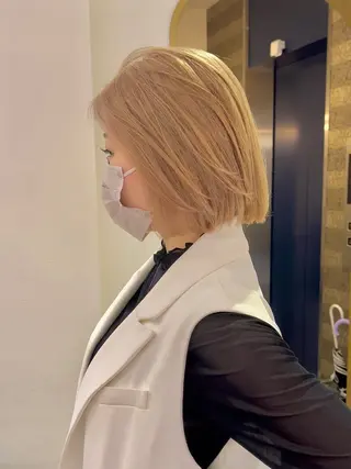 ミディアム カラー ヘアアレンジ 髪質改善【縮毛矯正】 北千住 田邉 澪のヘアスタイル