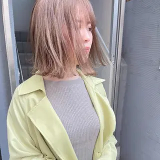 ミディアム ボブ/縮毛矯正 🌟梅田盛一🌟のヘアスタイル