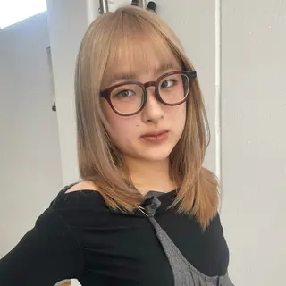 セミロング カラー 🪅ブリーチカラー 🪅琉羽Ruuのヘアスタイル