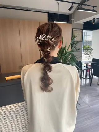 ロング ヘアアレンジ マキノ キョウカのヘアスタイル