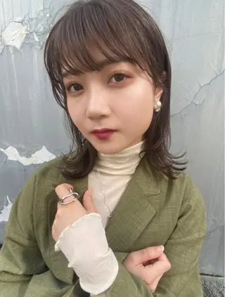 ミディアム カラー ヘアアレンジ 溝口 ひなこのマツエク・マツパデザイン