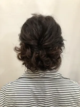 セミロング カラー パーマ ヘアアレンジ 暖色ボブ 🍊rikakoのヘアスタイル