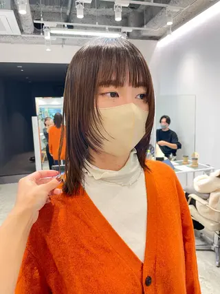 ミディアム 表参道レイヤー Kinoのヘアスタイル