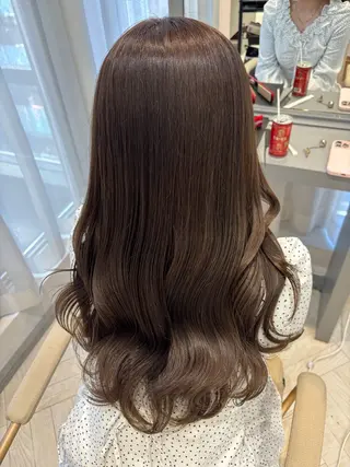 ロング カラー 髪質改善個室salon N  北千住所属・オリーブカラー/ ピンクカラー/みさきのヘアスタイル