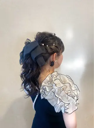 ヘアアレンジ 酸性ストレート/ブリ ーチなしWカラー河本のヘアスタイル