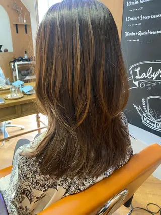 セミロング 西尾 隆介のヘアスタイル