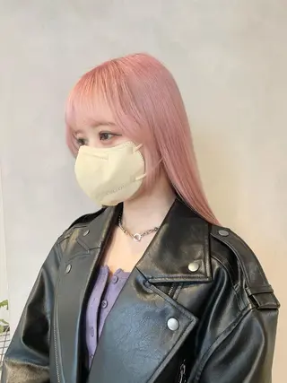 ロング カラー ハイトーン×レイヤー ／遠藤将太のヘアスタイル