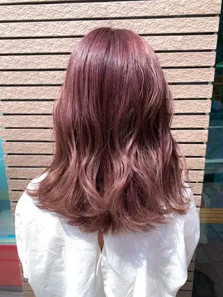 ミディアム カラー ナカジマ ハルカのヘアスタイル