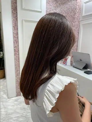 ロング 韓国風パーマ/ヘア セット/店長みづきのヘアスタイル