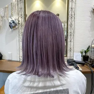 ミディアム カラー 皆巳 達郎のヘアスタイル