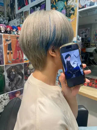 ショート 似合わせカット/ デザインカラー🦄のヘアスタイル