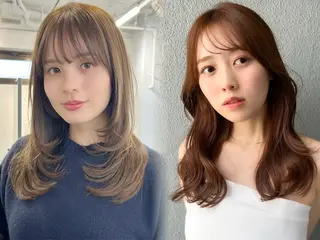 ミディアム カラー 池袋/小顔レイヤー/ 顔まわり/taigaのヘアスタイル