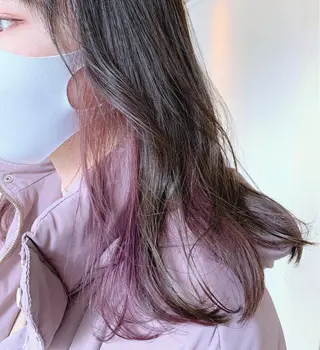 セミロング カラー ヘアアレンジ 似合わせhair🔸 アサダ タカコ🔸のヘアスタイル