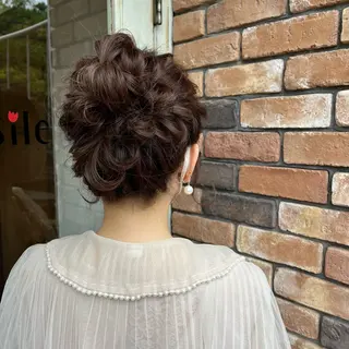 セミロング ヘアアレンジ 西尾 梢枝のマツエク・マツパデザイン