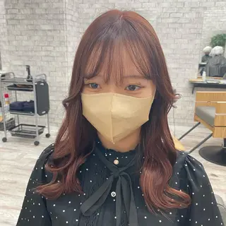 セミロング カラー パーマ ヘアアレンジ メンズ キッズ ネイル マツエク・マツパ アイブロウ 似合わせカラー♡髪質 改善🎀サトカ🍒のヘアスタイル