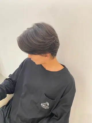 ショート メンズ デジタルパーマ 🌀ボブ　萩原　龍のヘアスタイル