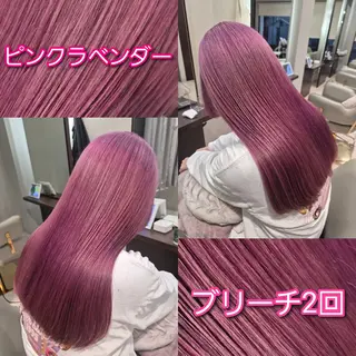 ロング カラー 雅/ダブルカラー/ 白髪ぼかしハイライトのヘアスタイル