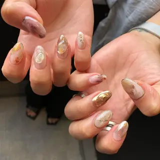 ロング カラー ヘアアレンジ キッズ ネイル マツエク・マツパ 福田 加奈のネイルデザイン