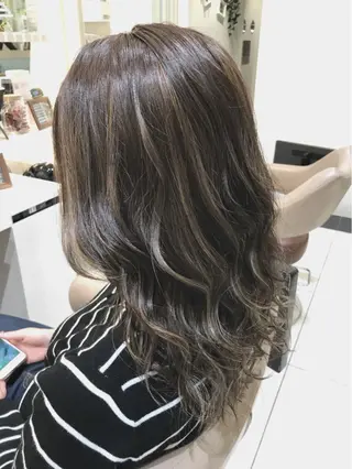 ミディアム カラー 山崎俊輔/髪質改善 /バレイヤージュのヘアスタイル