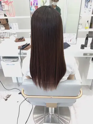 ロング パーマ ブリーチでもできる 縮毛矯正相原慎🌈のヘアスタイル