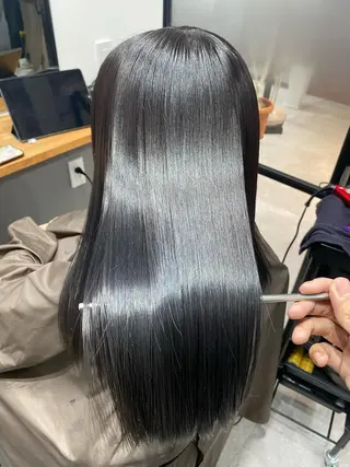 セミロング 髪質改善 西村優作のヘアスタイル