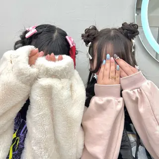 ヘアアレンジ ヘアメ🎀推しカラー 🥣横浜/しほ🧸のヘアスタイル
