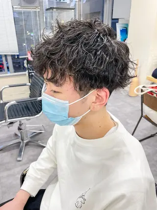 ショート パーマ メンズ メンズパーマ メンズ特化ryoのヘアスタイル