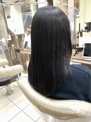 ロング パーマ ブリーチでもできる 縮毛矯正相原慎🌈のヘアスタイル