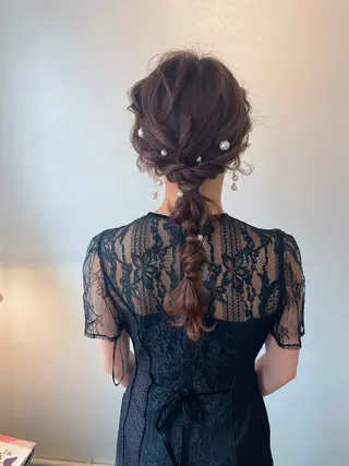 ロング ヘアアレンジ h a k u 大倉 卓人のヘアスタイル