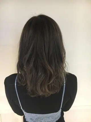 セミロング カラー キッズ 野崎 ひかりのヘアスタイル