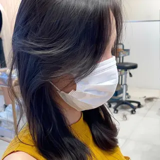 セミロング カラー 顔周り特化/韓国ヘア /レイヤー/吉野幸大のヘアスタイル