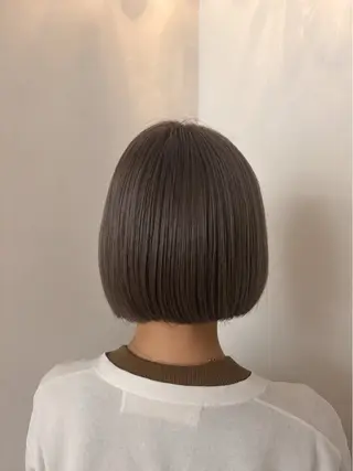 ショート カラー ヒナ/酸性ストレート ・艶カラー🌿のヘアスタイル
