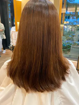 セミロング 髪質改善🥇津田 【自由が丘】【美髪】のヘアスタイル