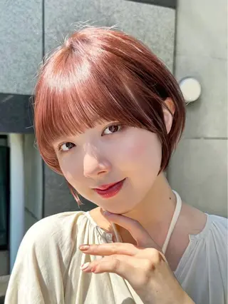 ショート ショートヘア くすみカラー、大場猛のヘアスタイル