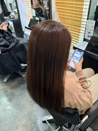 ロング カラー 奥山 和奏のヘアスタイル